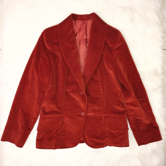 Vintage MJ Concepts in Sportswear 70's Burgundy Blazer - Picture 1 of 12